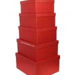 Dikdörtgen 5'Li Jumbo Boy Hediye Kutu Setleri